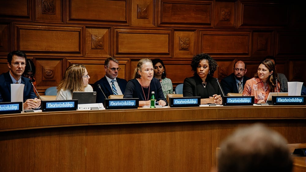 Participation at the roundtable on Decarbonizing the Built Environment at the UN headquarter in New York.