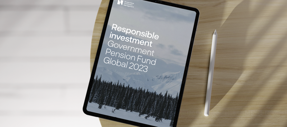 Front cover of the responsible investment report 2023.