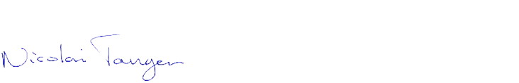 Signatur Nicolai Tangen