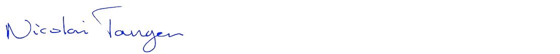 Signature Nicolai Tangen