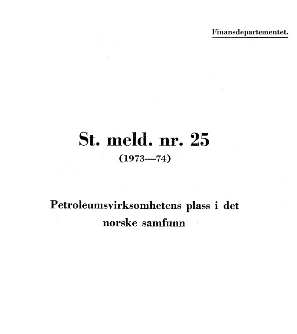 Les Stortingsmelding nr. 25 (1973-1974)